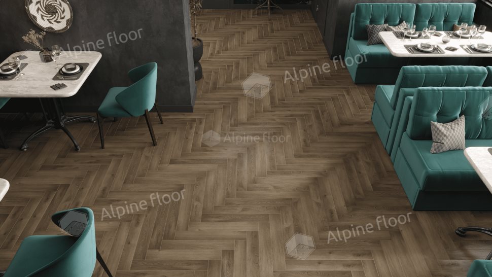 Ламинат "Alpine Floor" Herringbone 12 PRO Дуб Анжу (606*101*12 мм) — купить в Симферополе