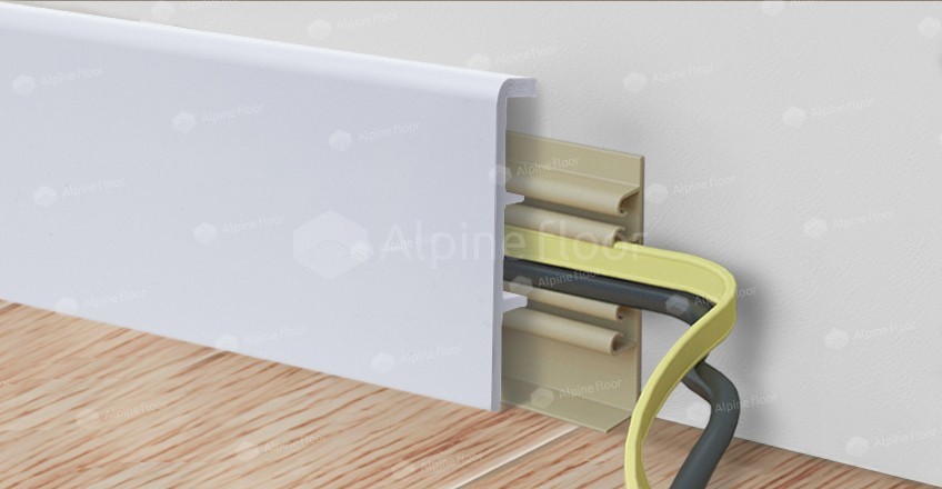 Напольный плинтус Rico Concept 80 Белый (2200*20*80 мм) — купить в Симферополе