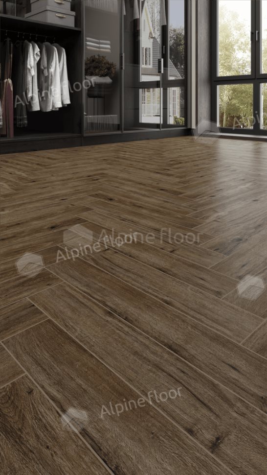 Ламинат "Alpine Floor" Herringbone 12 PRO Дуб Бордо (606*101*12 мм) — купить в Симферополе