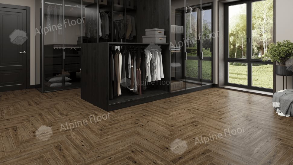 Ламинат "Alpine Floor" Herringbone 12 PRO Дуб Бордо (606*101*12 мм) — купить в Симферополе